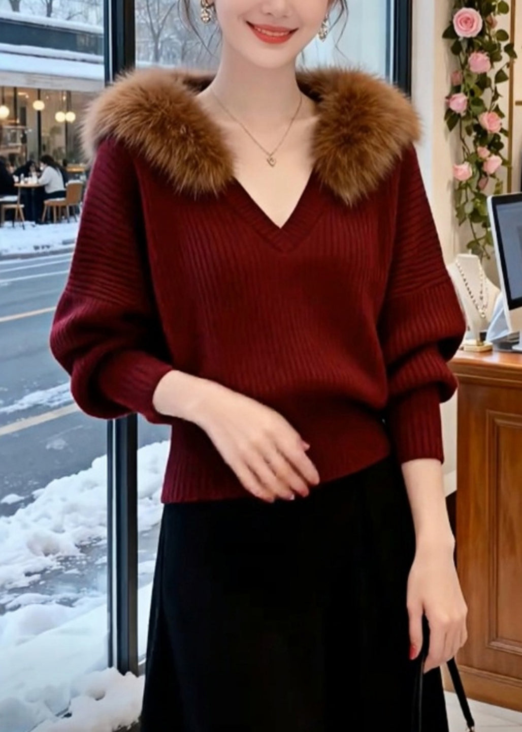 Classic Vintage Sweater with a Flattering Fit
