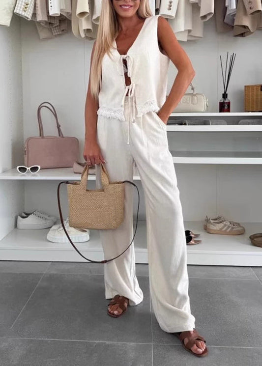 A Vintage Style Pants with Delicate Timeless Details