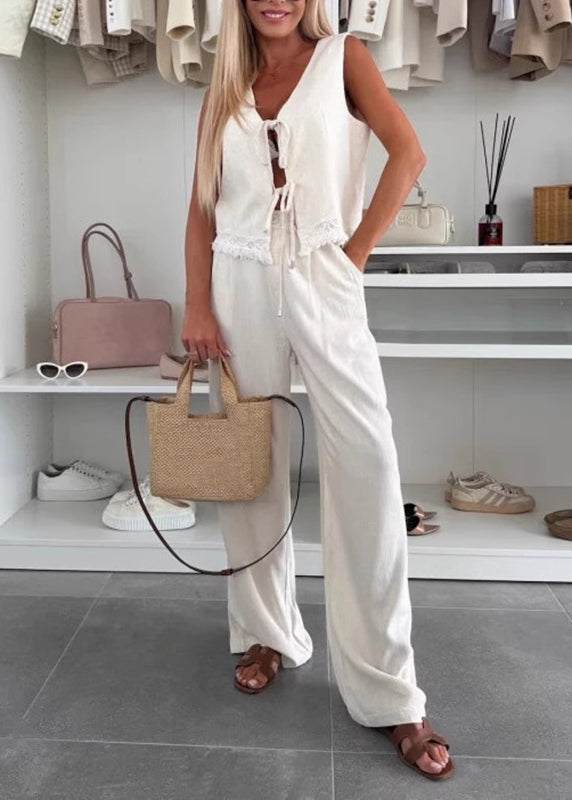A Vintage Style Pants with Delicate Timeless Details