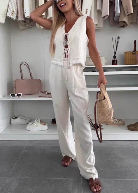 A Vintage Style Pants with Delicate Timeless Details