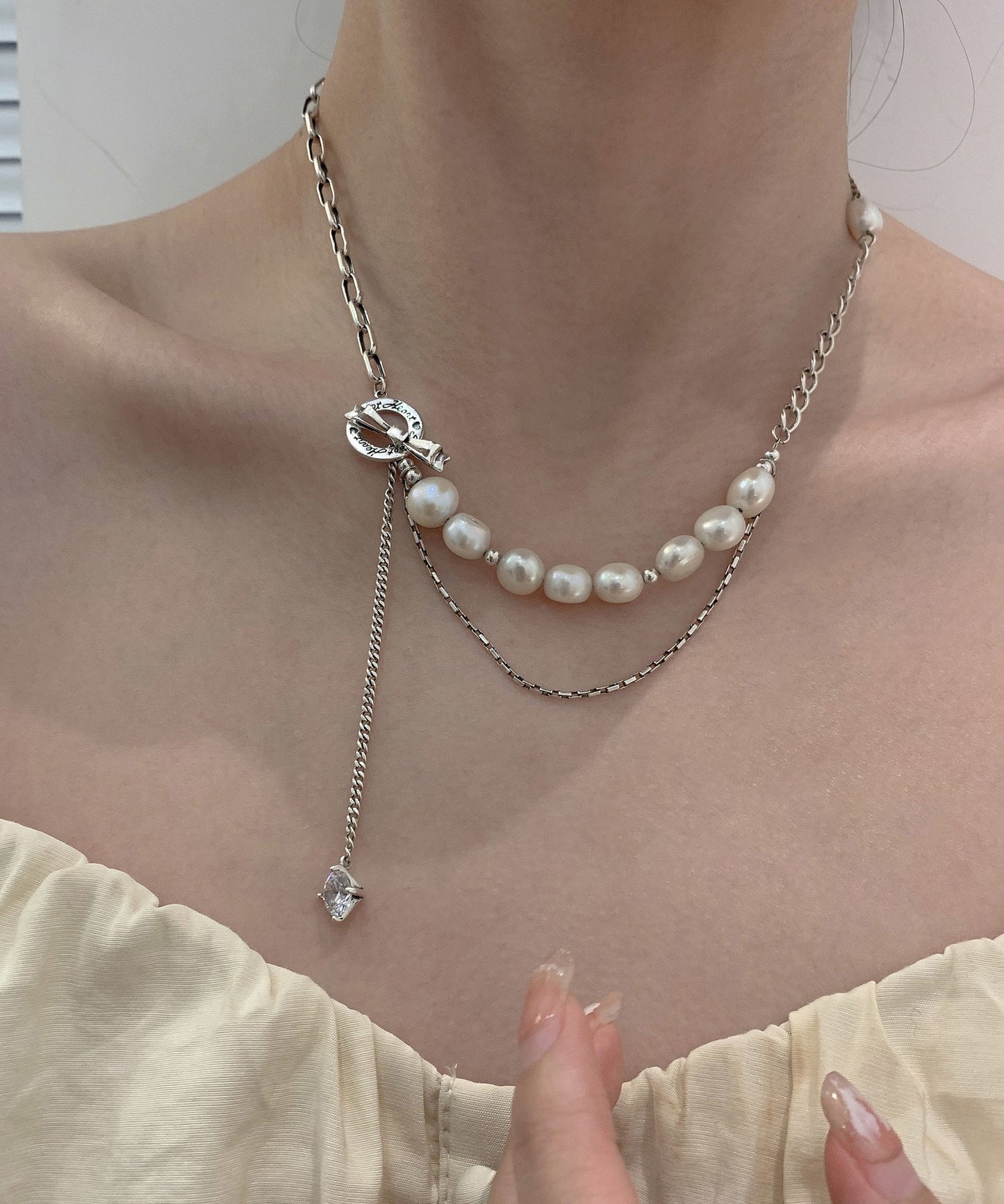 Delicate Artisan Pearl Necklace