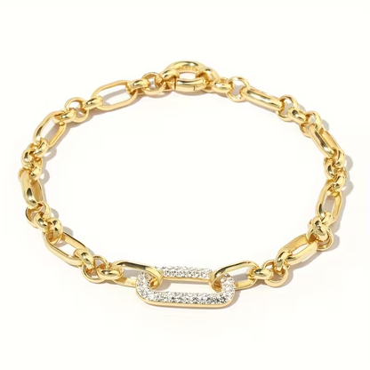 Bright Golden Paperclip Bracelet