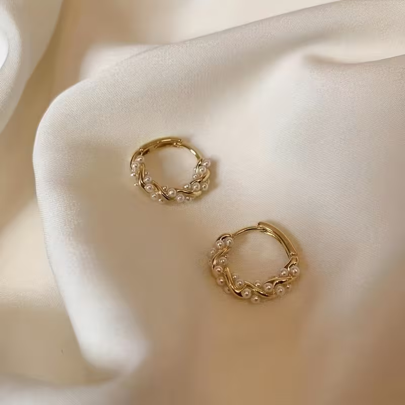 Håndlavet vintage Perle Ørering