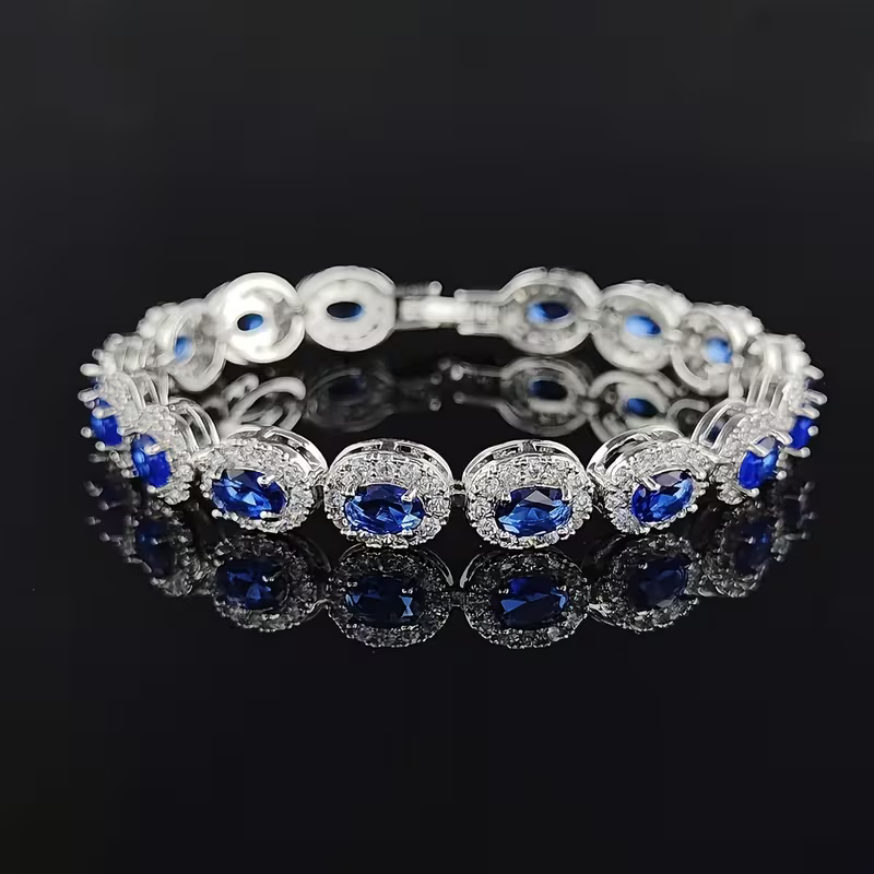 Sapphire Oval Bracelet
