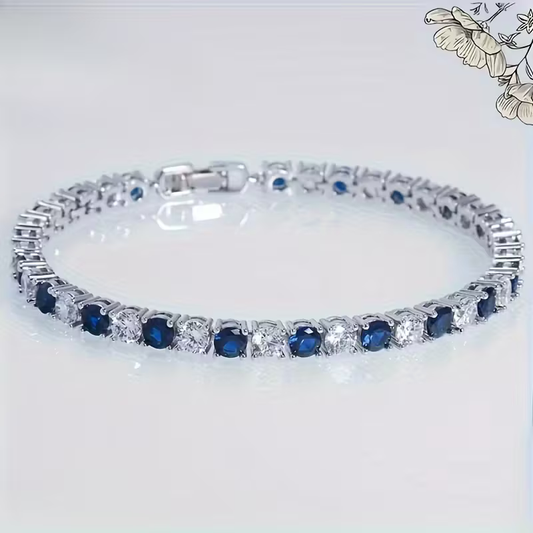Sapphire Tennis Line Bracelet