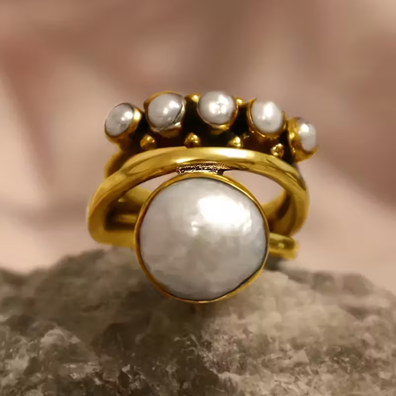 Vintage Pearl Statement Ring