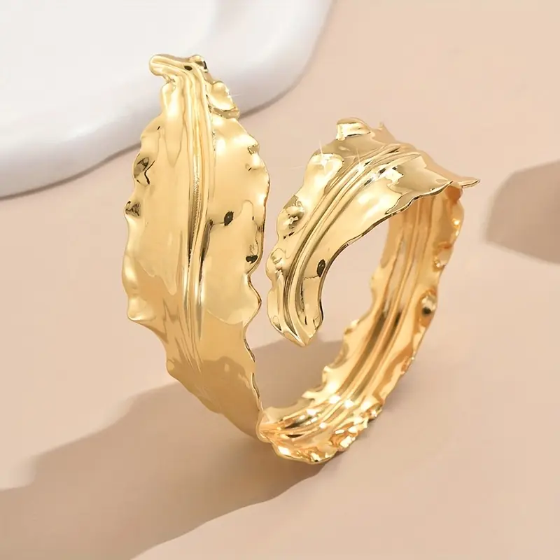 Forged Golden Leaf Bracelet