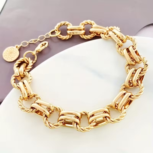 Golden Chain Braided Bracelet