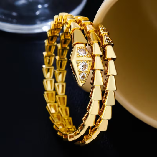 Snake Punk Gold Bracelet