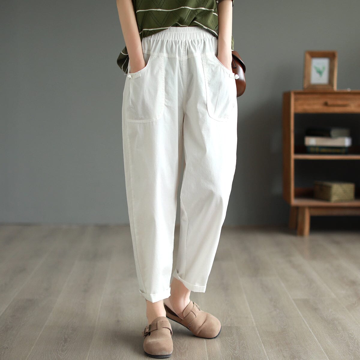 A Vintage Style Pants with Delicate Timeless Details