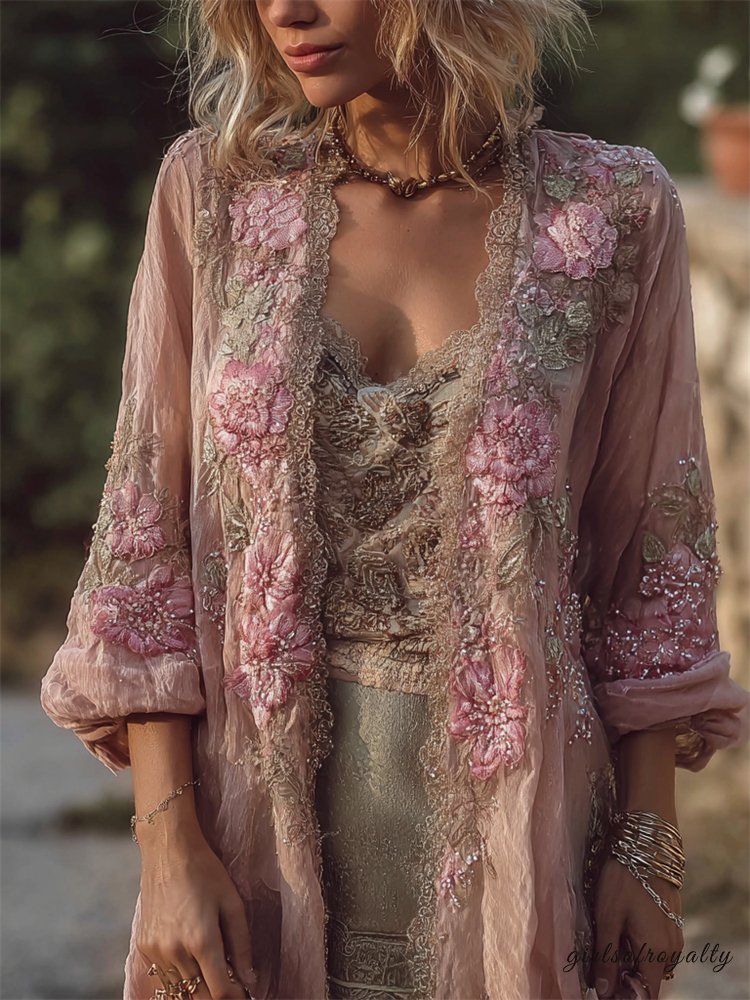 A Vintage Style Cardigan with Delicate Timeless Details