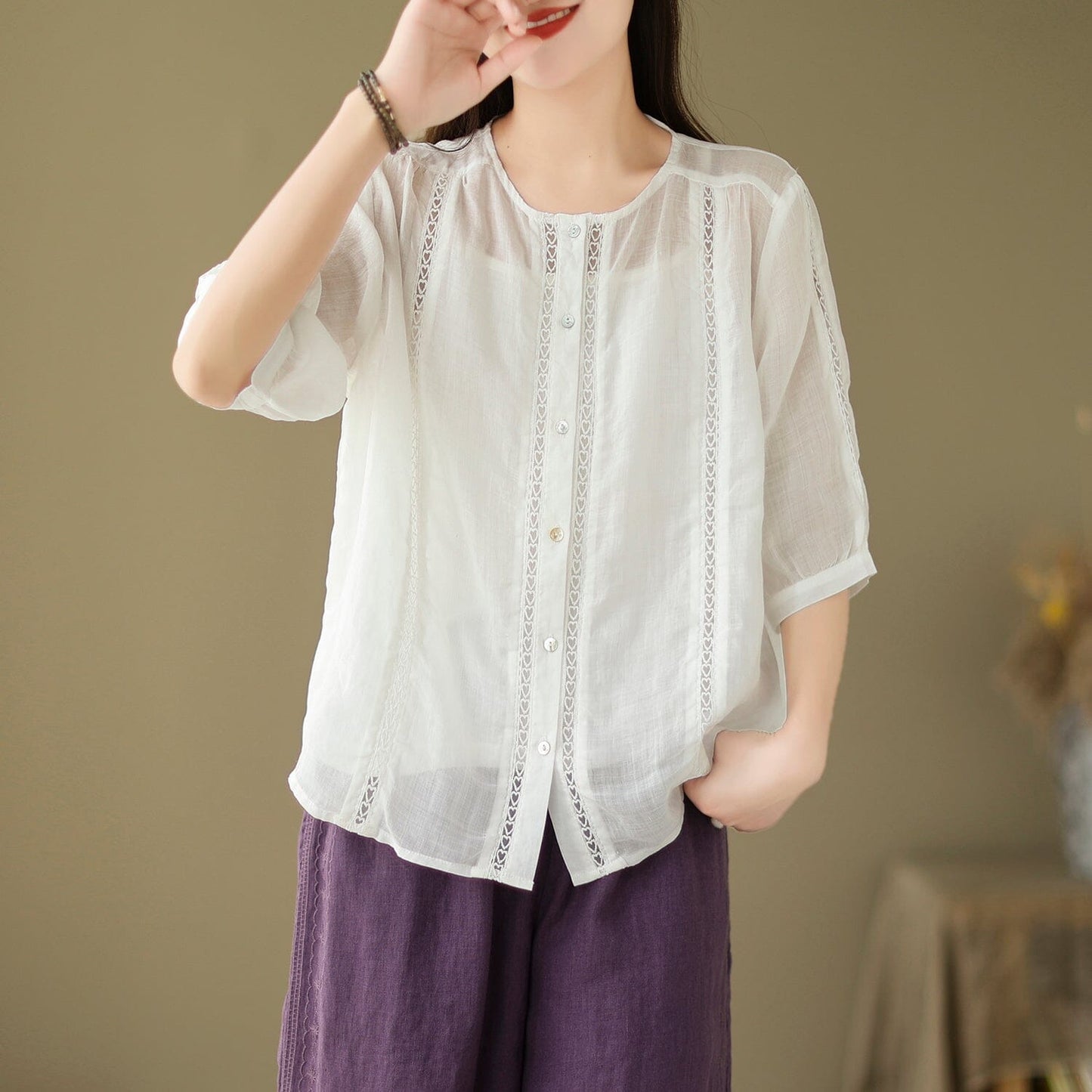A Vintage Style Blouse with Delicate Timeless Details