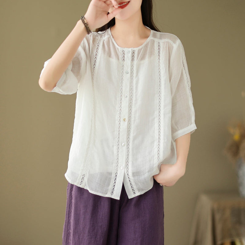 A Vintage Style Blouse with Delicate Timeless Details