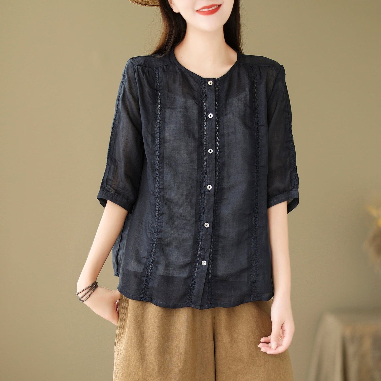 A Vintage Style Blouse with Delicate Timeless Details